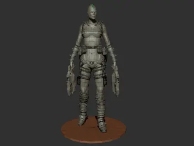 Largin - Female Hunter 3D model