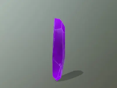 Crystal Set quartz Low-poly 3D model