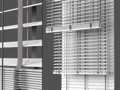 Wooden blinds Set 27 3D model