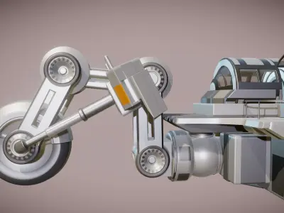 Futuristic Trike High Poly Version 3 3D model