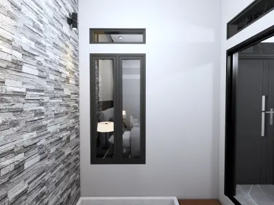 One floor Minimalist Modern House Design  3D model