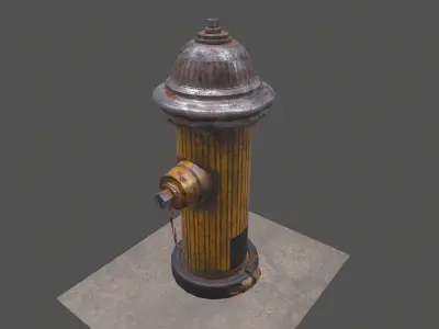 Fire Hydrant Low-poly 3D model Low-poly 3D model