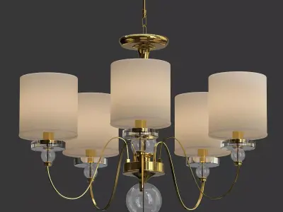 American Style Arms Fabric Lamp 3D model