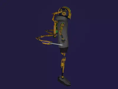 Robot Hornet Low-poly 3D model