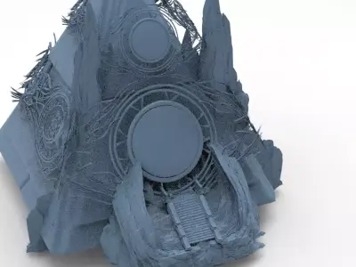 Illumination  pyramid with entrance  3D model