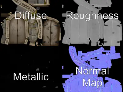 Medieval Fantasy Door Model Pack Low-poly 3D model