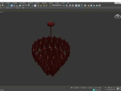 LAIMA B leaf chandelier Low-poly 3D model
