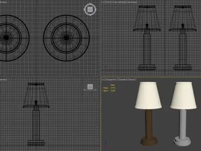 Table Lamp VICTORIA Low-poly 3D model