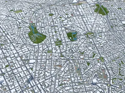 Goiania State of Goias Brazil 50km Low-poly 3D model