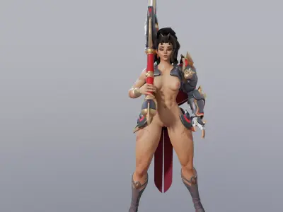 Woman Warrior 3D print model