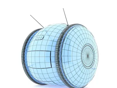 Cute rolling bot toy 3D model