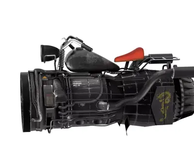 Sci fi Jetbike Low-poly 3D model