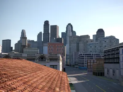 City 07 Low-poly 3D model