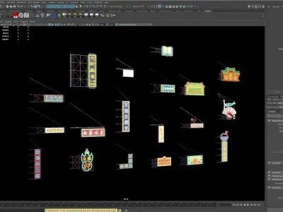 Hong Kong Neon Sign V03 Bundle  3D model