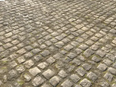 Cobblestone Road 11 PBR Texture