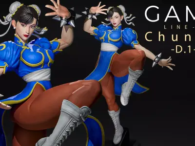 Chun li - D1 - STL 3D print model