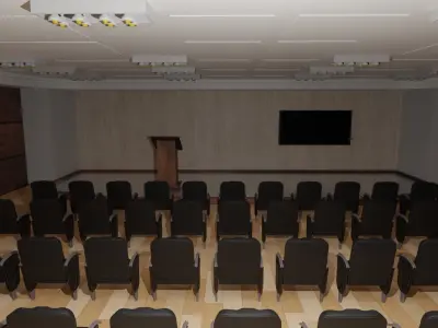  Briefing Press Room Low-poly 3D model