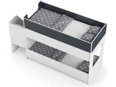 Legenda K43D with LY43A childrens modular bed 3D model
