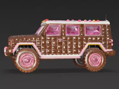 Liquid Chocolate Dessert SUV 3D Model Low-poly 3D model