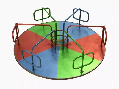 Merry-go-round carousel 06 3D model