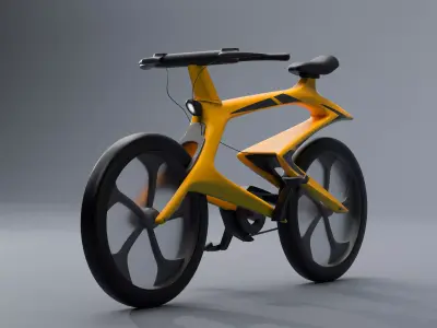 Sci-Fi Futuristic Bicycle Low-poly 3D model