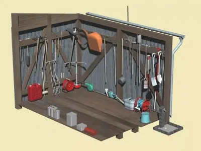 Agriculture Barn Storage Room early model 3D model