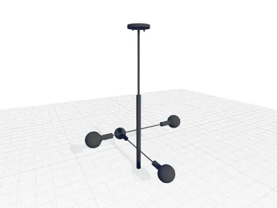 Christopher Sputnik Modern Linear Chandelier 3D model