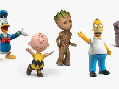  Movie and Television Characters Rigged for Maya Collection 3 