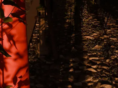 Japanese Torii Road 3D model