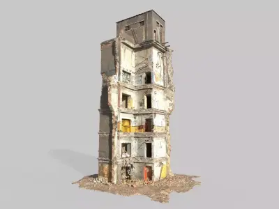Abandoned Industrial Ruins 3D model