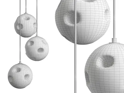 Chandelier Fireball Low-poly 3D model