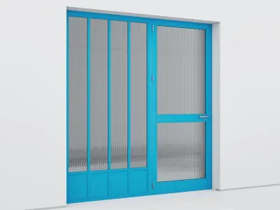 Aluminium door 347 3D model