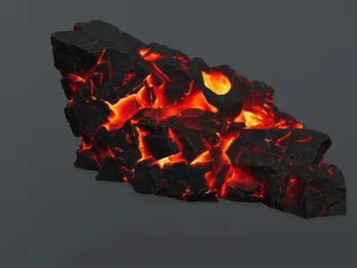Skull Cave Low-poly 3D model