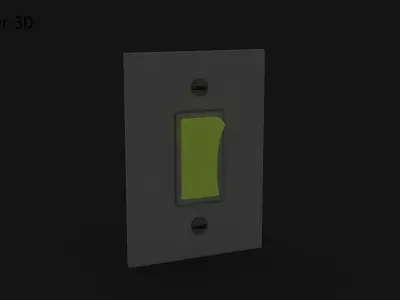 Phosphorescent Light Switch Low-poly 3D model