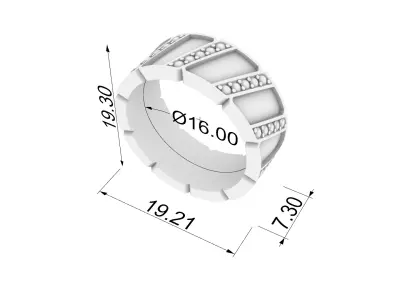 Modern Geometric Band Ring JDBCo 3D print model