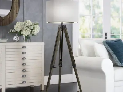 Dalke Tripod Floor Light Lamp - 2 Option 3D model