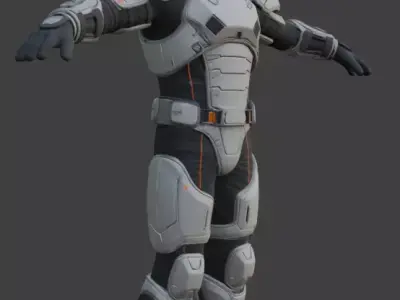 Astronaut Spacesuit 3D Model 3D model