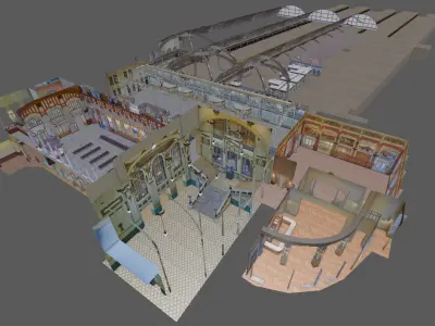 Vitebsk railway station in Sankt Peterburg 3D model