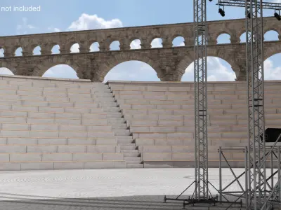  Stone Amphitheater with Stage 