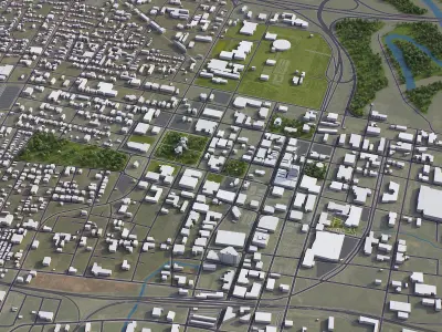 Jackson - Mississippi Low-poly 3D model