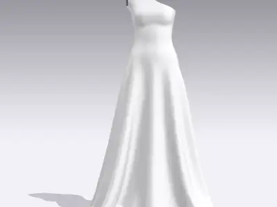A LINE DRESS 3D model
