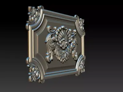 Ornate Classical Relief Frame 3D print model