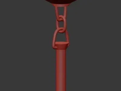 Bubble brass and starburst chandelier 3D model