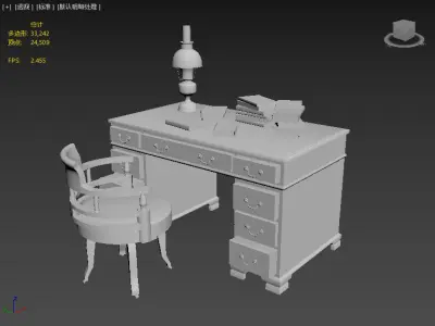 Next Generation Desk Low-poly 3D model