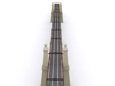 little Hell Gate Bridge Low-poly 3D model