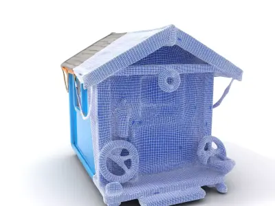 Coastal Beach Hut model pack Low-poly 3D model