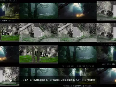 TS EXTERIORS plus INTERIORS  Collection 30-OFF 3D Model Pack