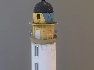 Rattray Head Lighthouse Low-poly 3D model