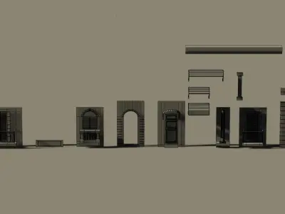 Baroque Building Low-poly 3D model