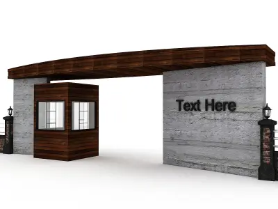 Garden Enterance Security Low-poly 3D model